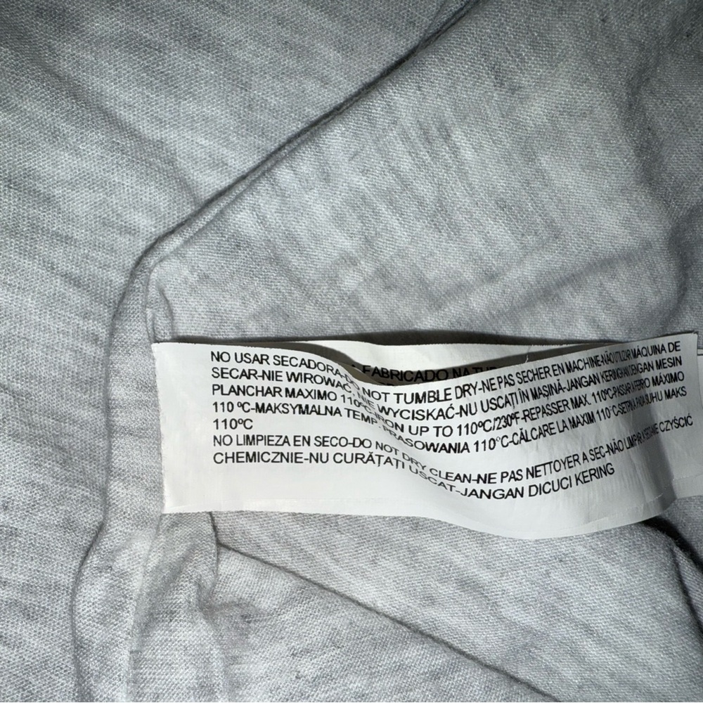 Zara Gray T-Shirt with Sheer Layer - Picture 9 of 11